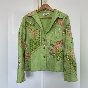 Proportion Petite weekend embroidered jacket